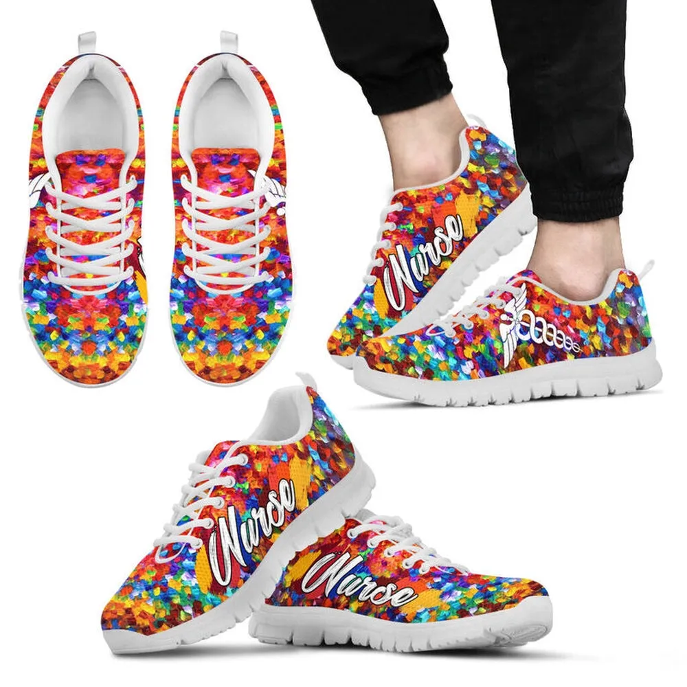 Nurse Sneaker, Nurse Paint Art Shoes White Shoes Sneakers, Best Shoes For Nurses