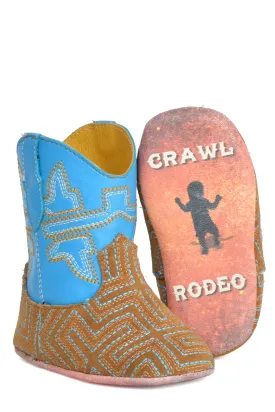 Tin Haul Girls Mini Maze Brown Leather Cowboy Boots